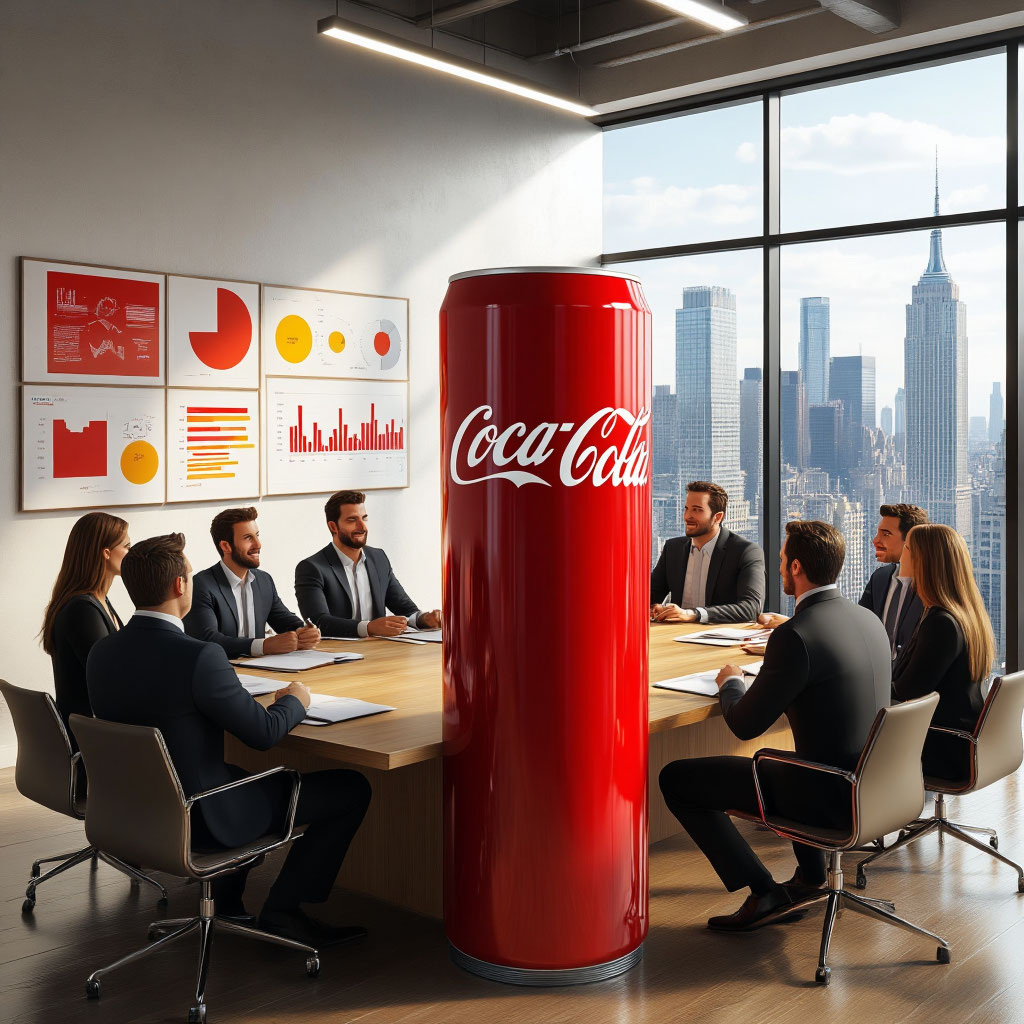 Отдел продаж в Кока-кола. Сгенерировано Ai