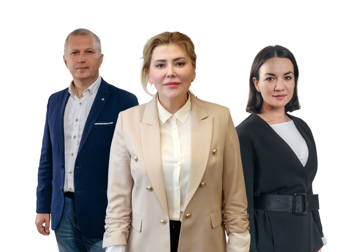 Коллектив авторов. Слева направо: П.В. Зотов, Е.А. Матейкович, Ю.В. Нелаева