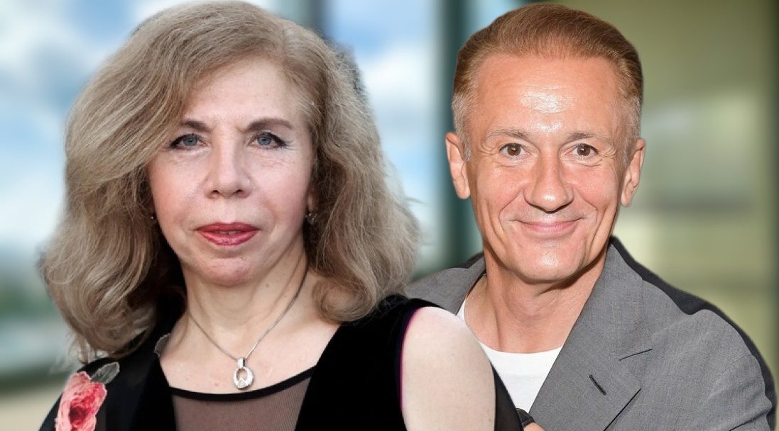 на фото Елена Папанова и Олег Меньшиков 