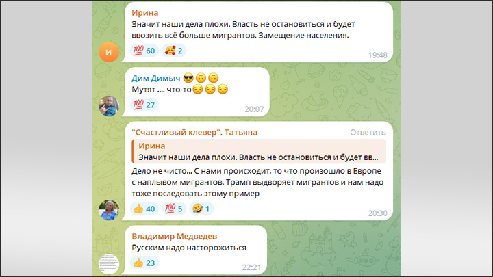  Атмосфера секретности вокруг демографической статистики вызывает у народа справедливые вопросы/Скриншот комментариев с ТГ-канала "Царьград ТВ"