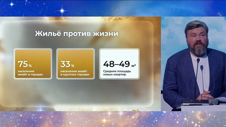  Основатель Царьграда Константин Малофеев обозначил слабое место в битве за рождаемость - малогабаритное жильё/Скриншот видеотрансляции "Форума будущего 2050"