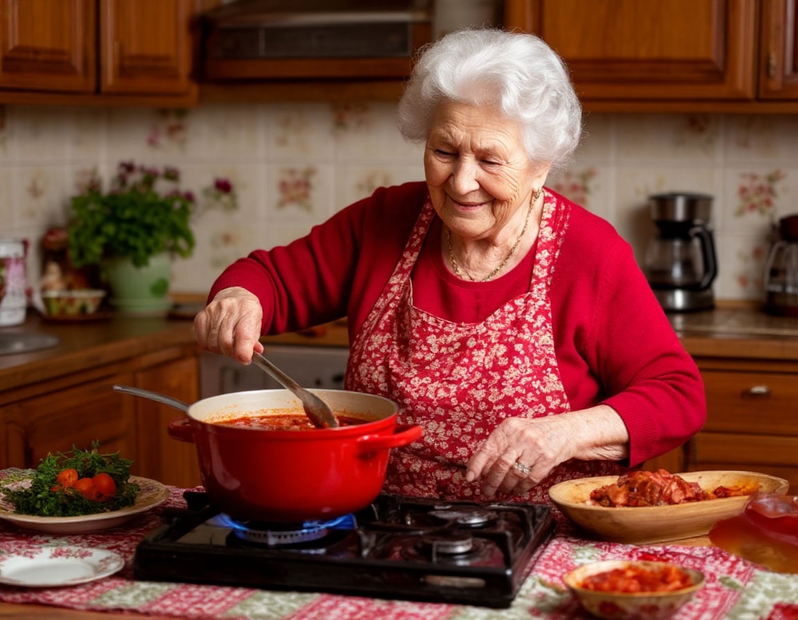 Великолепный борщь от моей бабушки, иллюстрация от Шедеврум