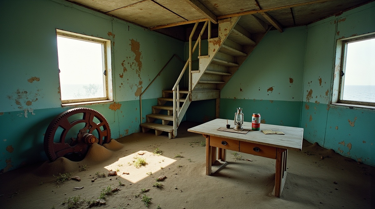 Заброшенный мир внутри маяка Анива: Гиперреалистичный взгляд. Ржавые шестерни японских механизмов 1939, записки смотрителей. Фото-исследование: солевая коррозия, проросшая сквозь бетон плесень, следы лисиц. Затерянные артефакты: керосиновая лампа «Летучая мышь», банка «Балтика-1987». Как выглядит разрушение времени? История маячников Сахалина. Опасность заброшенных построек. #заброшка #индустриал #урбантрип #историяроссии #сахалинтуризм #заброшенныйинтерьер #маяканивавнутри