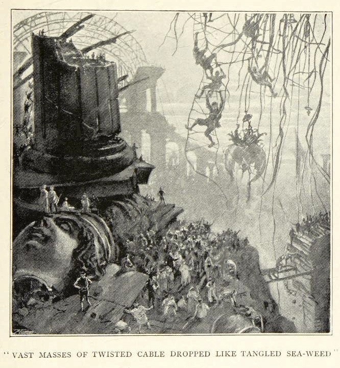 Генри Ланос. Иллюстрация к роману Герберта Уэллса "Когда Спящий проснется". Изображение взято из открытых источников