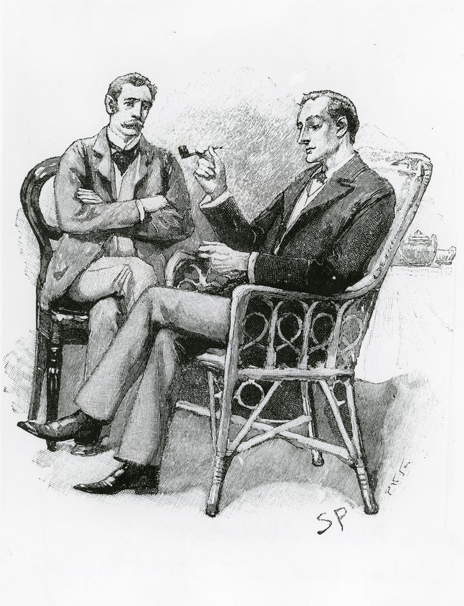    Синдни Пэджет, «Шерлок Холмс и доктор Ватсон», иллюстрация, опубликованная в 1892 году в журнале The Strand Magazine