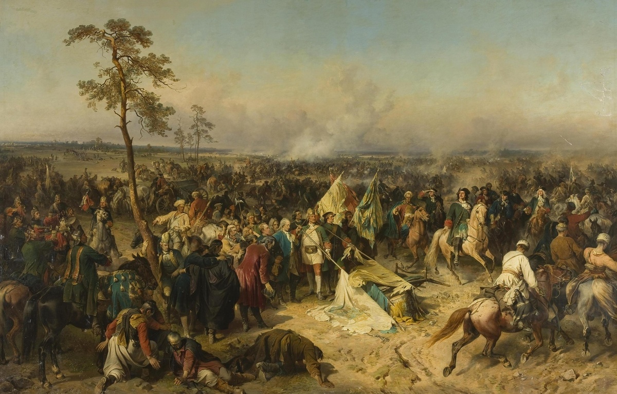    Картина Александра Коцебу "Полтавская победа", 1862 год  Государственный Эрмитаж