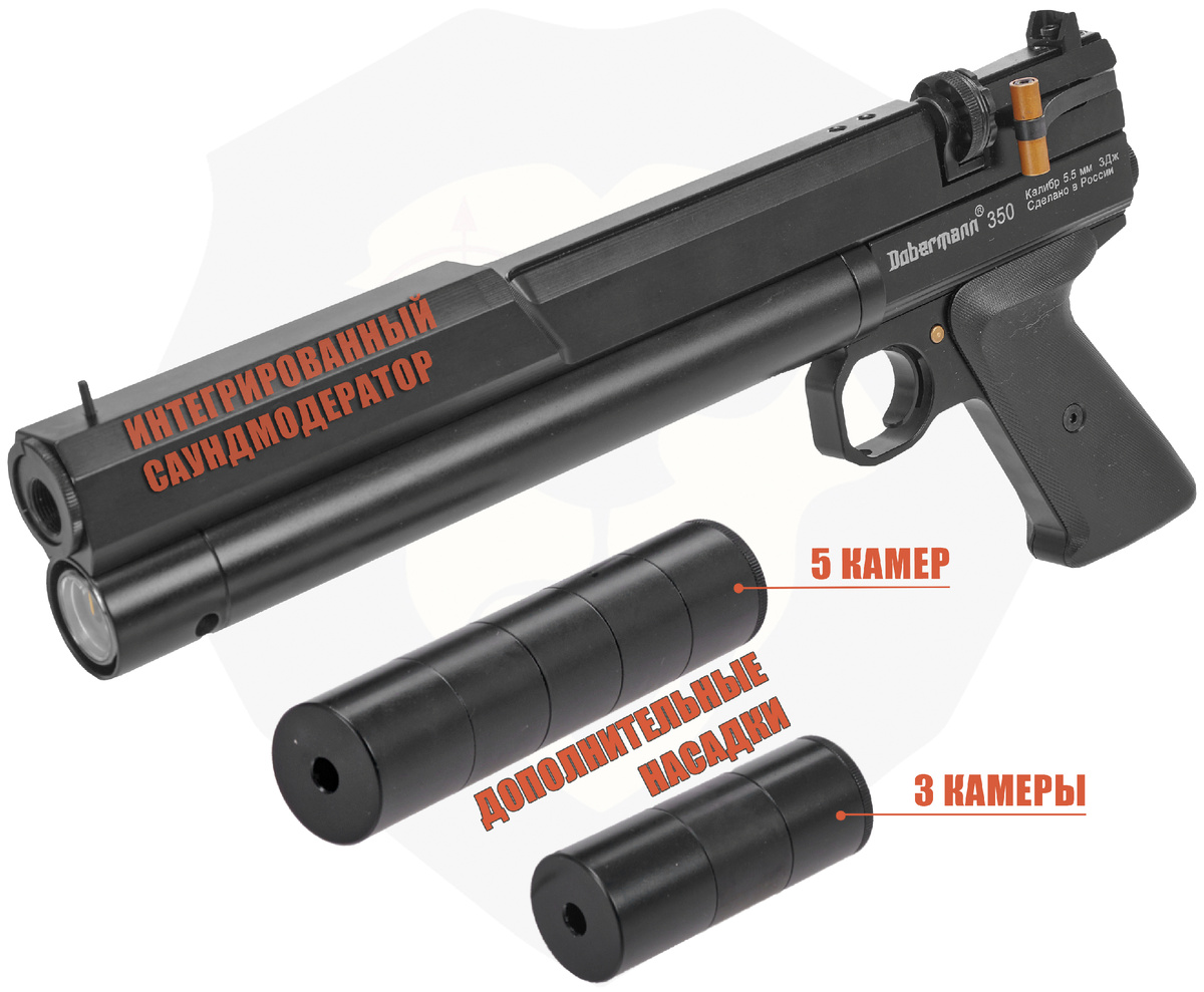 Внутренний модератор встроен в кожух благодаря эксцентриковой конструкции
