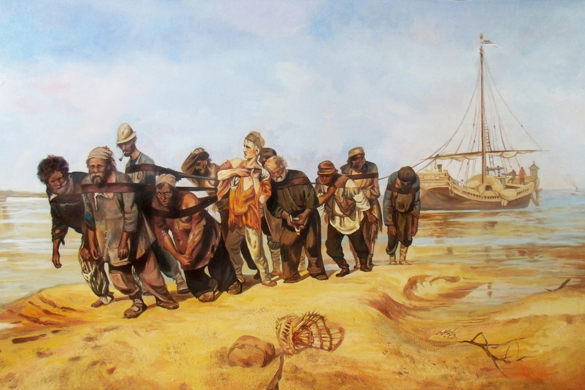 "Бурлаки на Волге" фото из интернета в свободном доступе