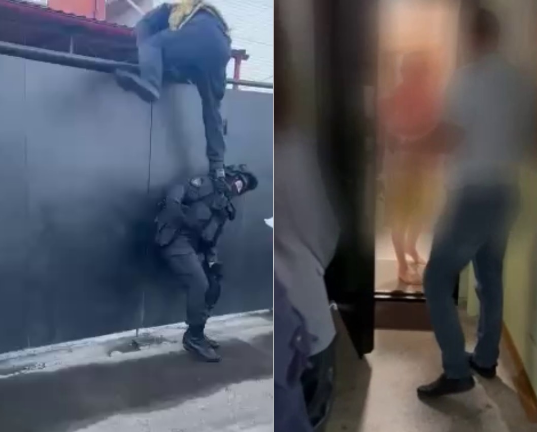 Кадры оперативной съемки МВД.