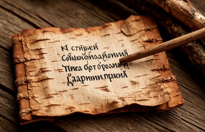 Берестяная грамота у славян.