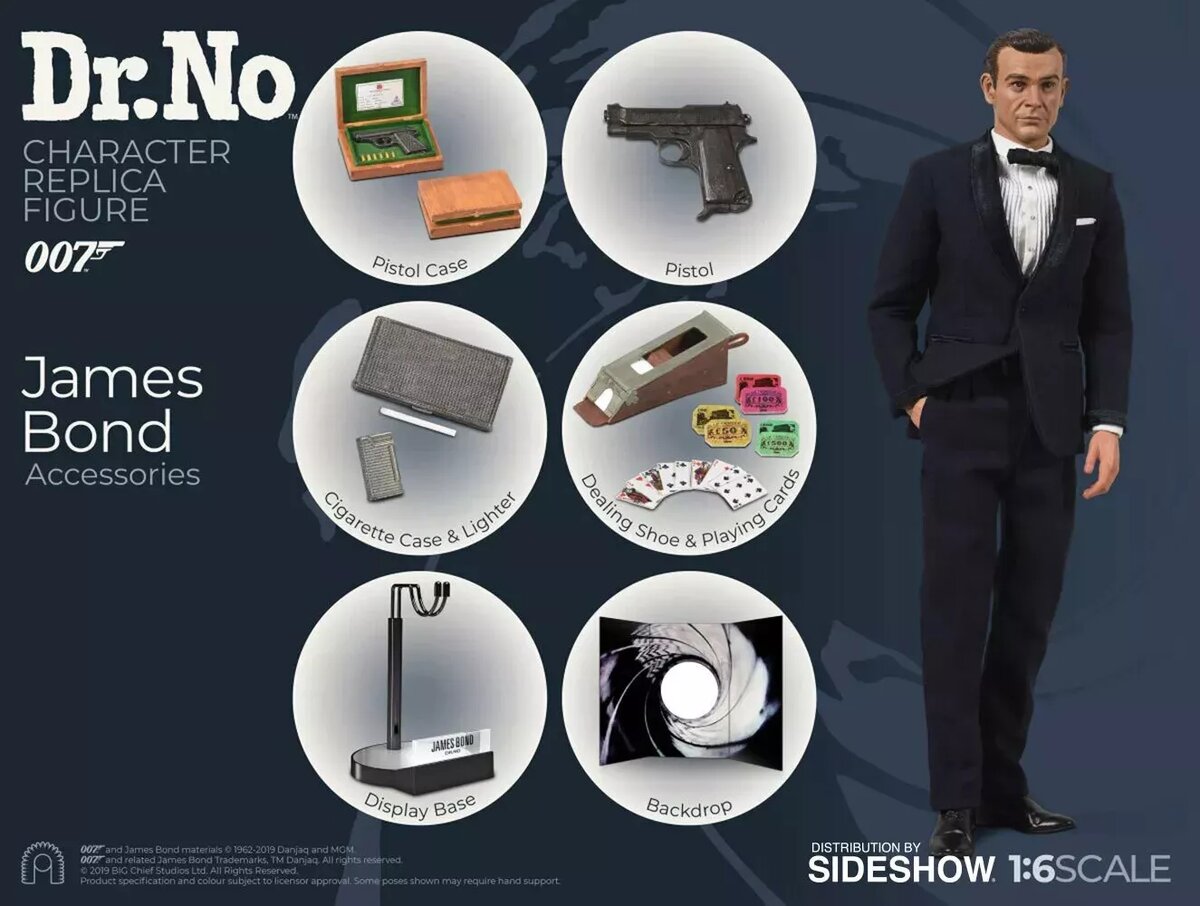 BIG CHIEF STUDIO'S BCJB0016 1/6 DR.NO MOVIE - JAMES BOND - (SEAN CONNERY). Фото с eBay.com