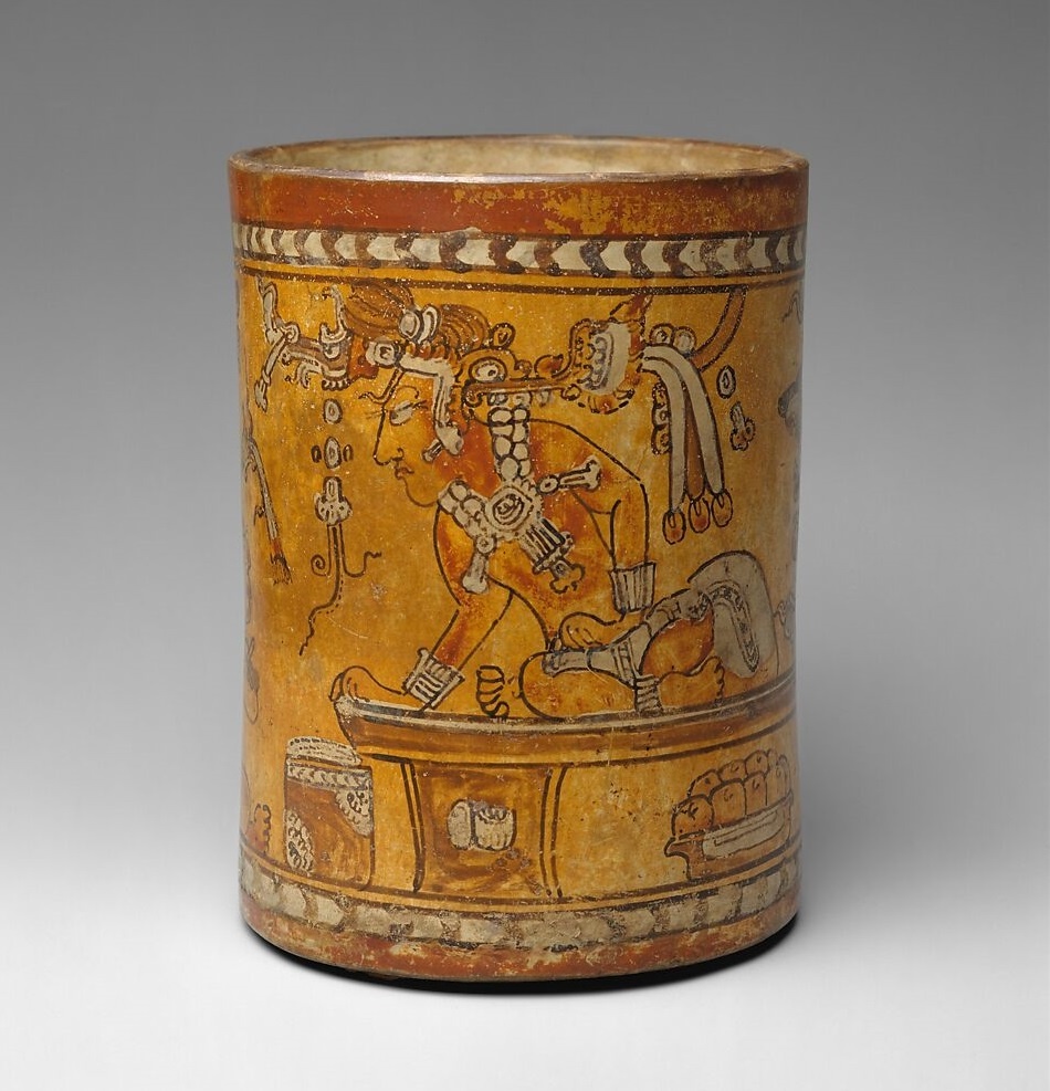 Церемониальный сосуд майя для какао, классический период. Источник: The Metropolitan Museum of Art