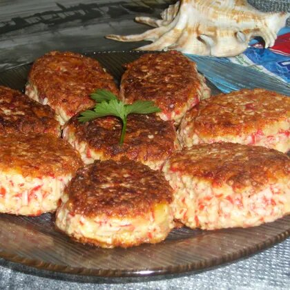 Котлетки из крабовых палочек