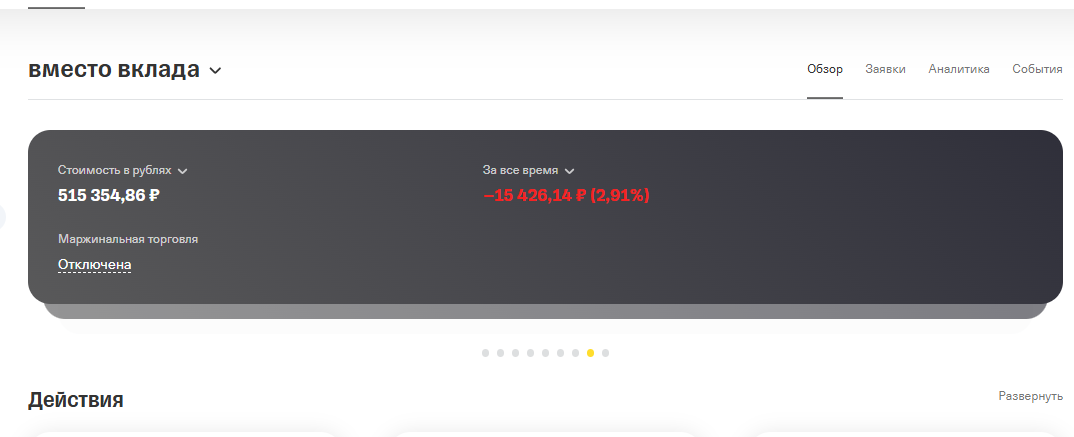 просадка в порфеле