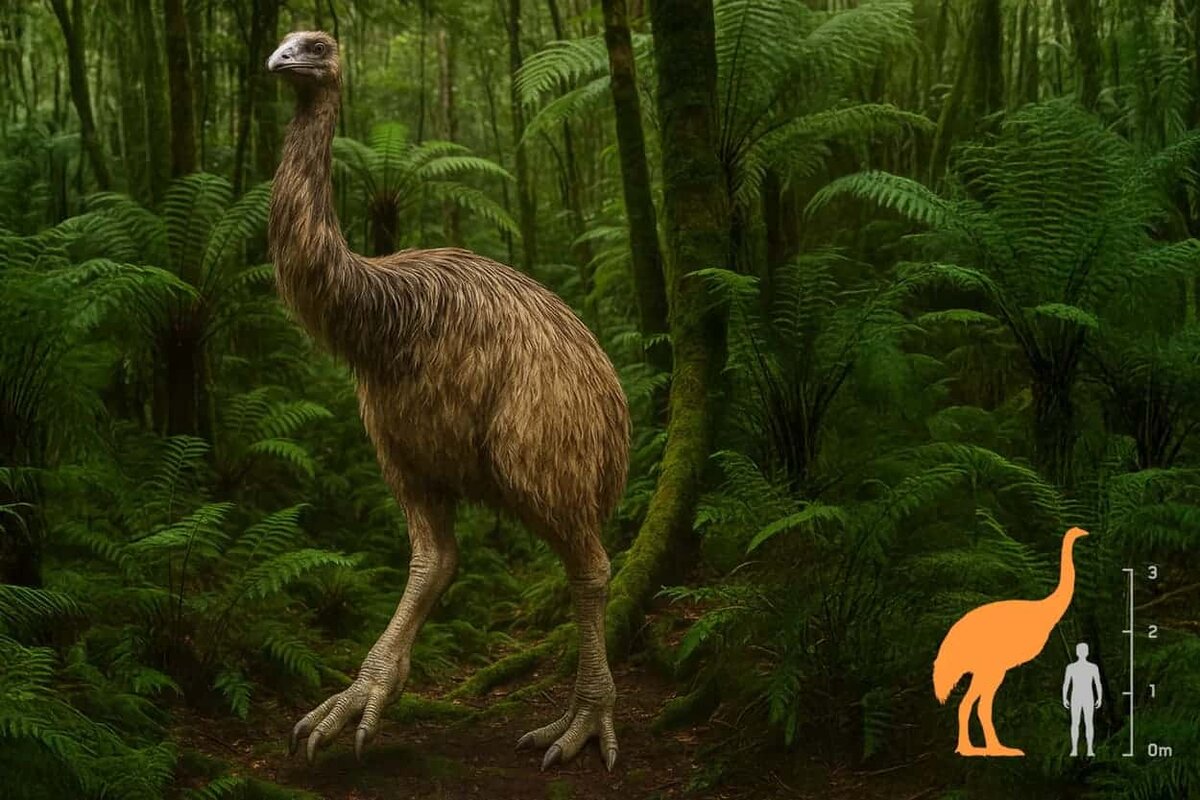    Птица моа в представлении художника / © Colossal Biosciences