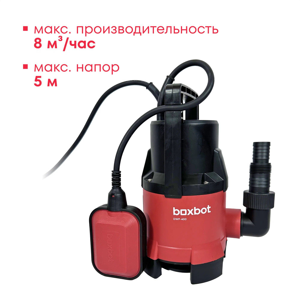 Выглядит Boxbot DWP-400 незатейливо, как и остальная продукция бренда - но ведь в насосе главное - не дизайн, верно?