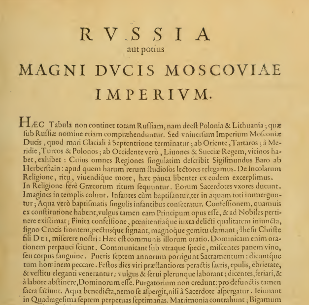 Описание России в Атласе 1570 года