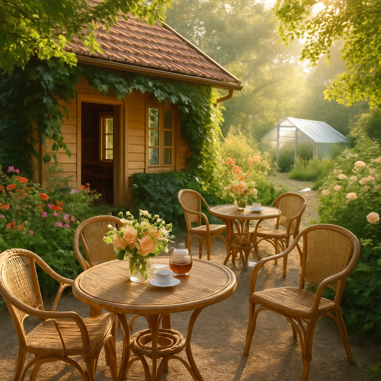    Создайте уютное кафе на даче: секреты плетения мебели из ротанга своими руками Loza