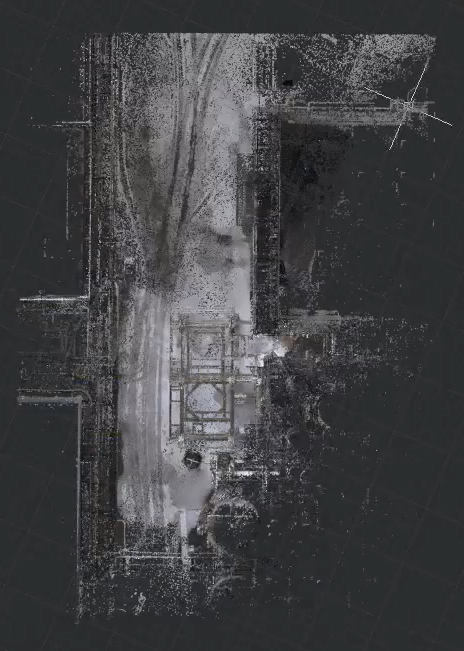 Рис. 2 Облако точек до обрезки