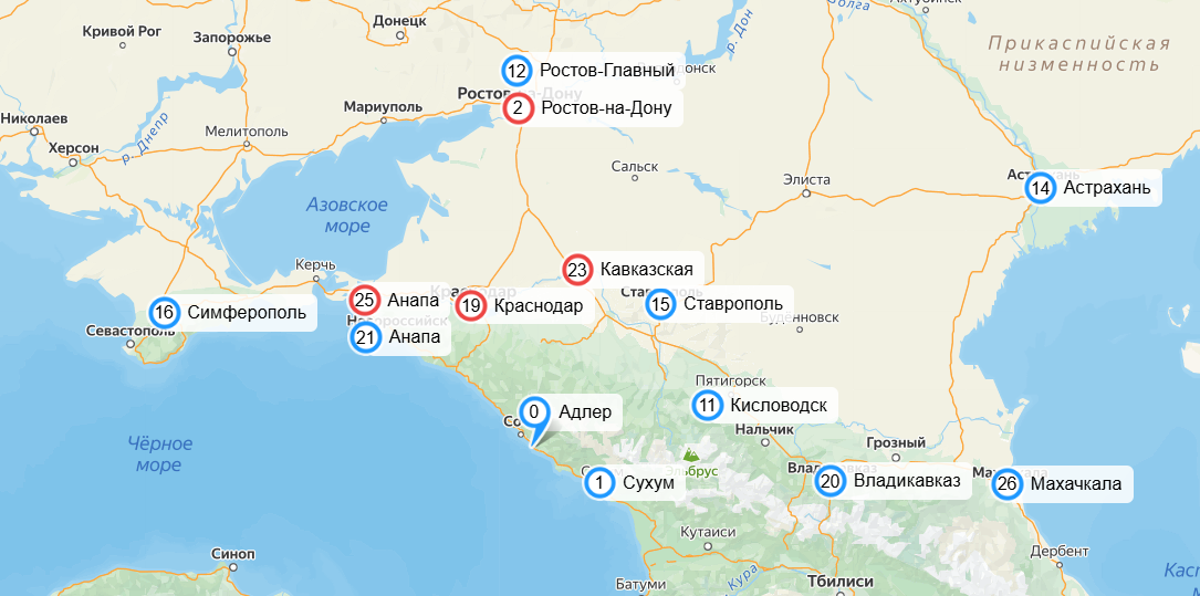 Создано автором с использованием Яндекс.Карт