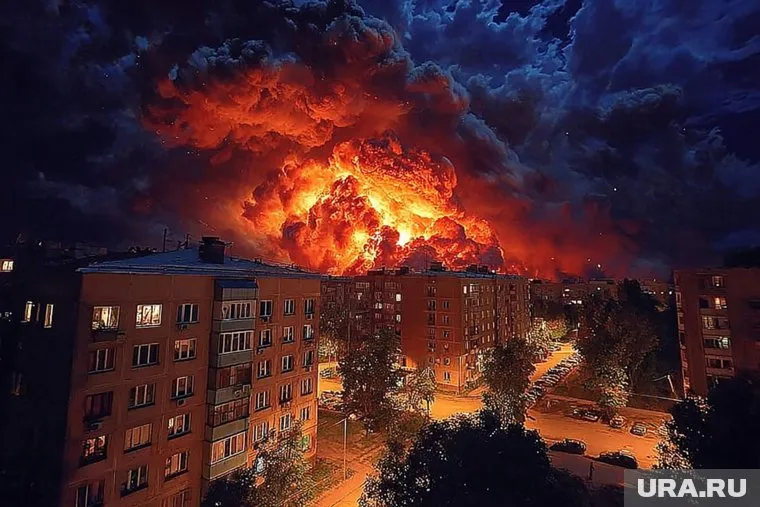 Столица Киева окутана дымом
Фото: Создано в Midjourney © URA.RU