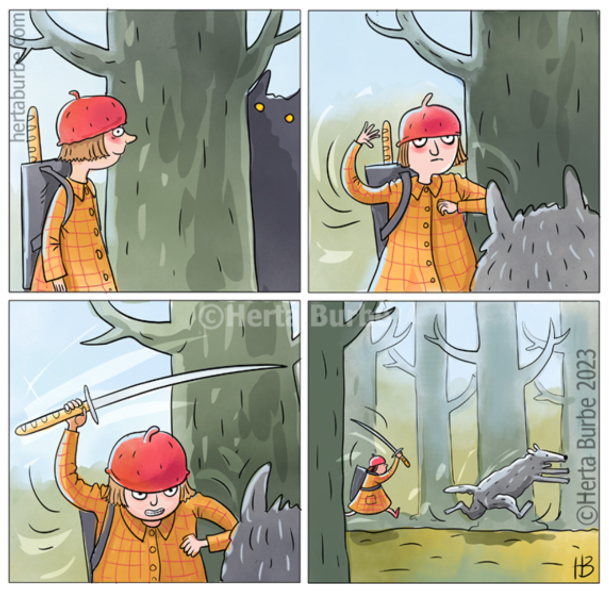 Автор комикса Herta Burbe