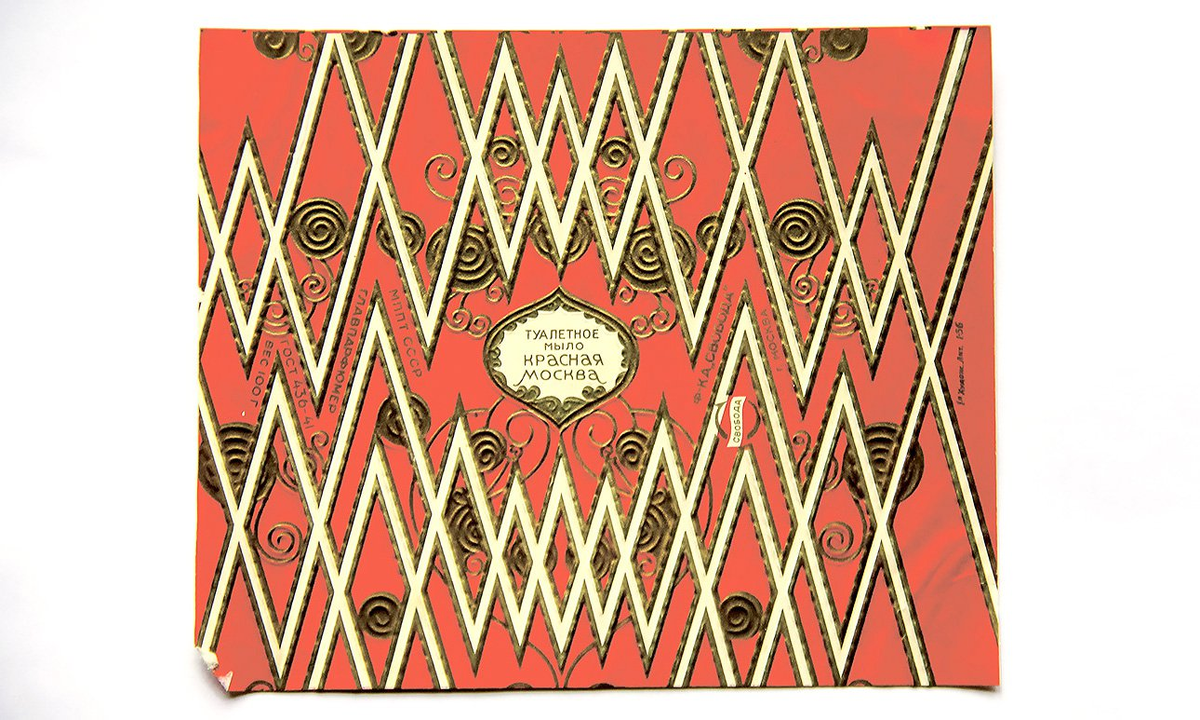 Этикетка от упаковки мыла «Красная Москва», Фото: коллекция Ирины Воробьевой