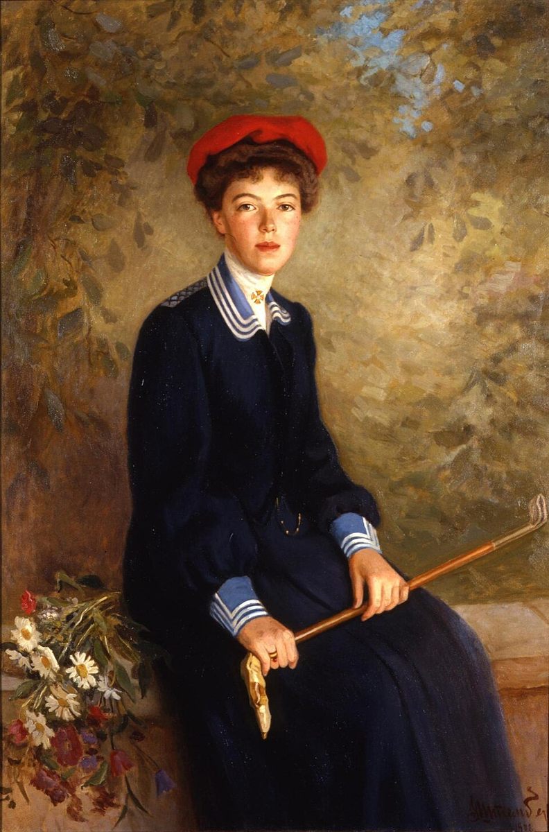 Портрет Великой княжны Ольги Александровны Романовой. Художник В.К. Штемберг