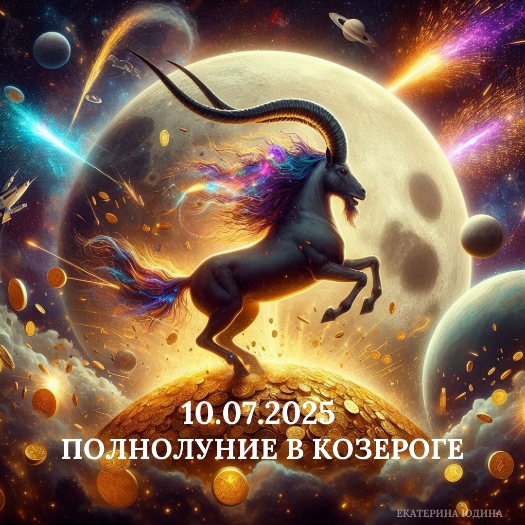 10 Июля 2025 Полнолуние в Козероге. Астролог Екатерина Юдина 