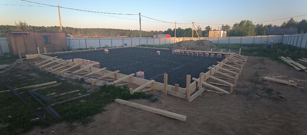 Все готово, ждем бетон
