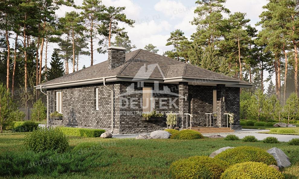 Проект жилого одноэтажного дома с размерами 10 м на 12 м