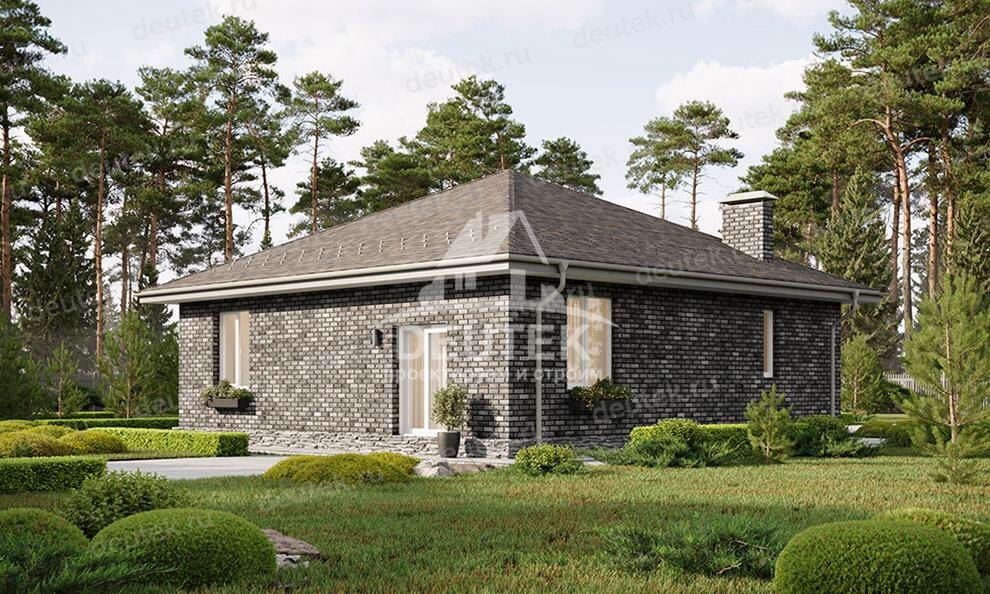 Проект жилого одноэтажного дома с размерами 10 м на 12 м