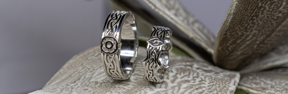 Обручальные кольца в кельтском стиле «Кайлех»
