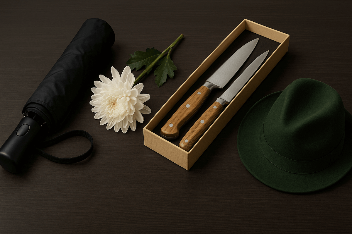    Зонты в качестве подарка особенно нежелательны в романтических и деловых отношениях. А ножи во многих культурах, даже у нас, считаются плохим символом — к ссоре.