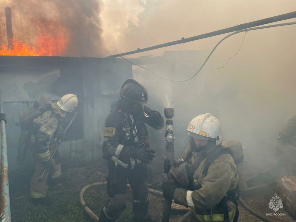    Пожар в частном доме на ул. Халманова. Источник: ГУ МЧС по Алтайскому краю