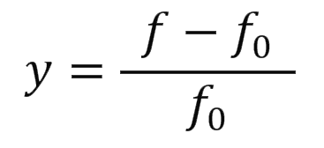 Формула относительного изменения частоты