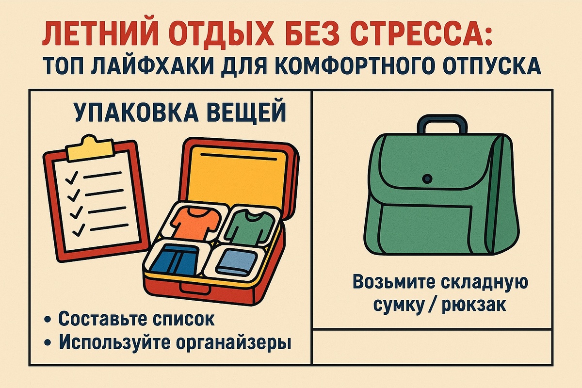 Отдых без стресса: лучшие лайфхаки для отпуска 2025 ✈️