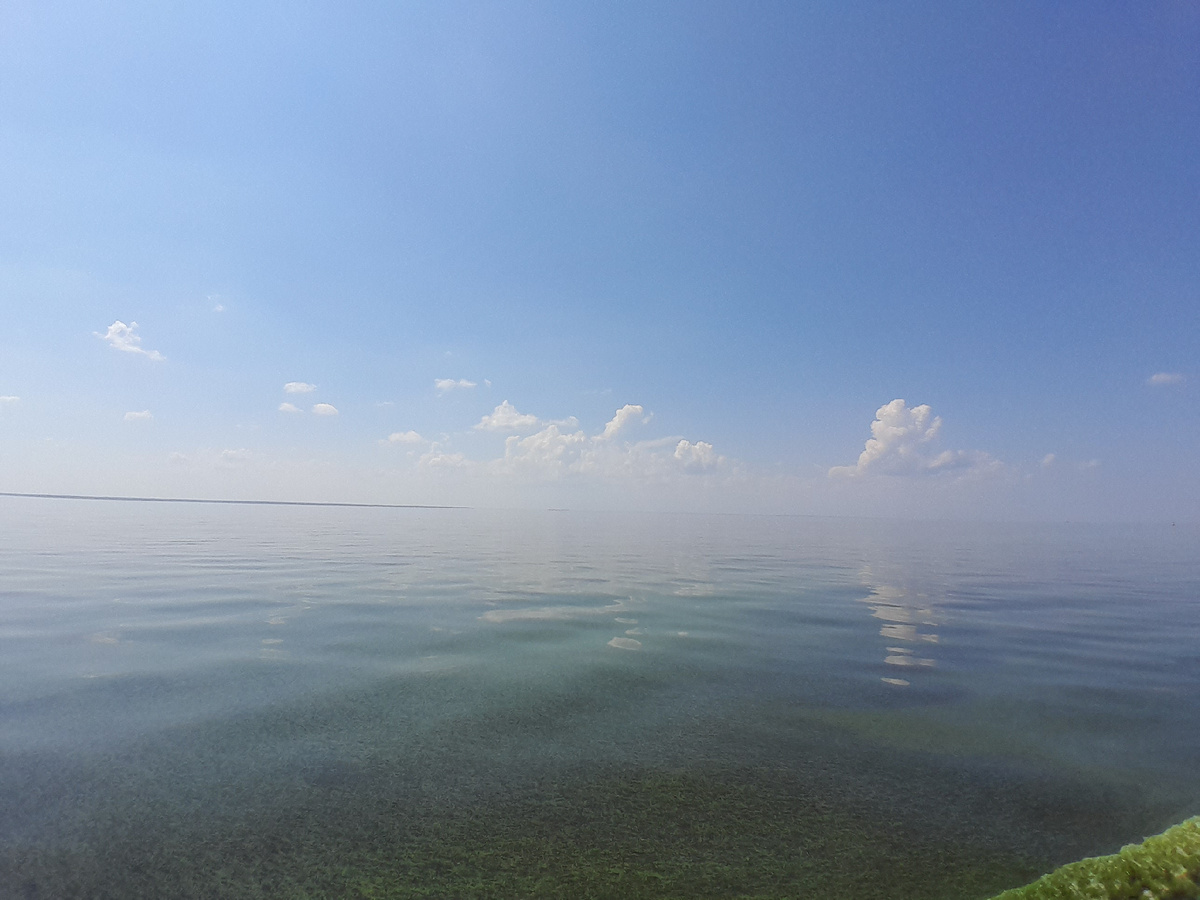 Где-то на Рыбинском водохранилище, с погодой тогда очень повезло. Июль 2024 г.