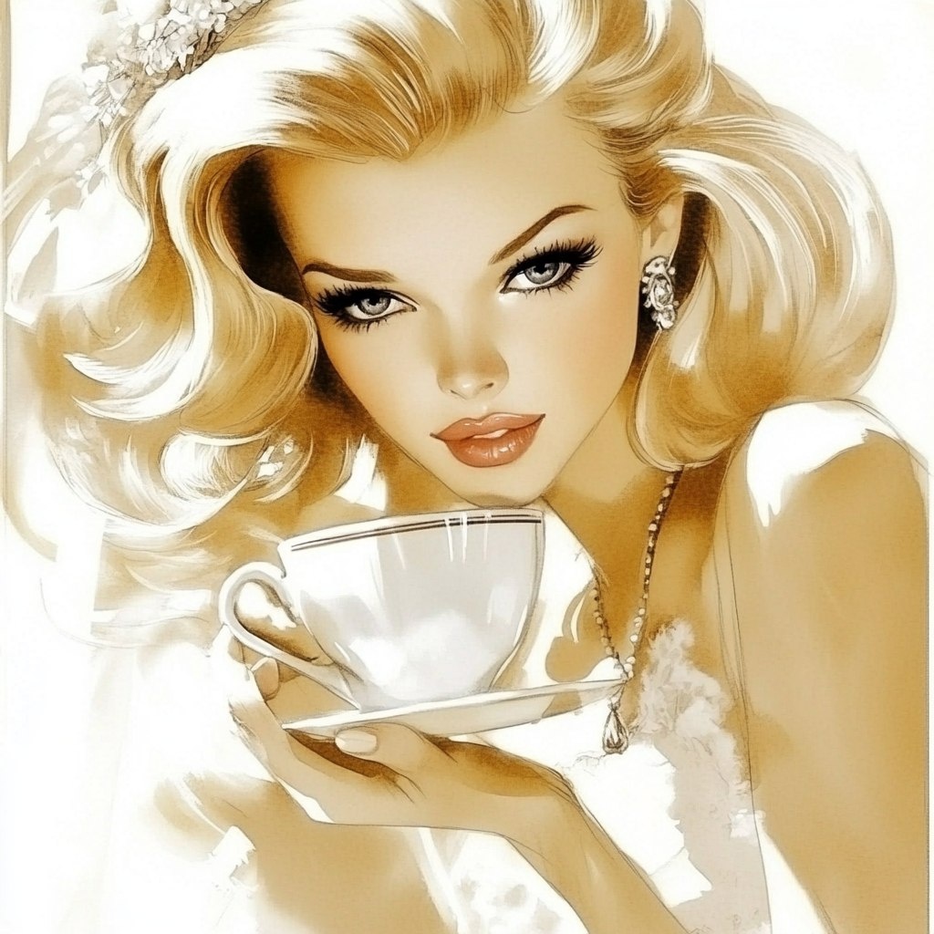 Молодость прекрасна, однако и элегантный возраст тоже к лицу. Моя иллюстрация с помощью нейросетей