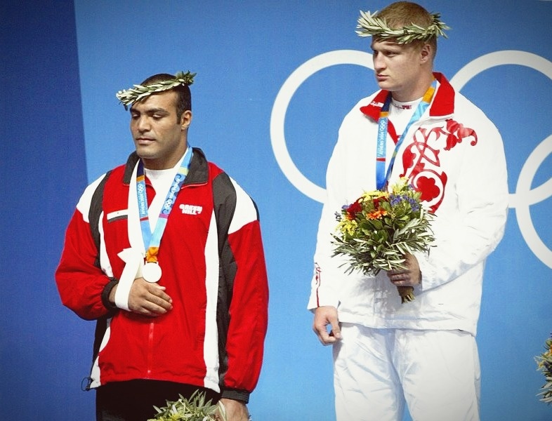 Александр Поветкин на пьедестали Олимпиады 2004