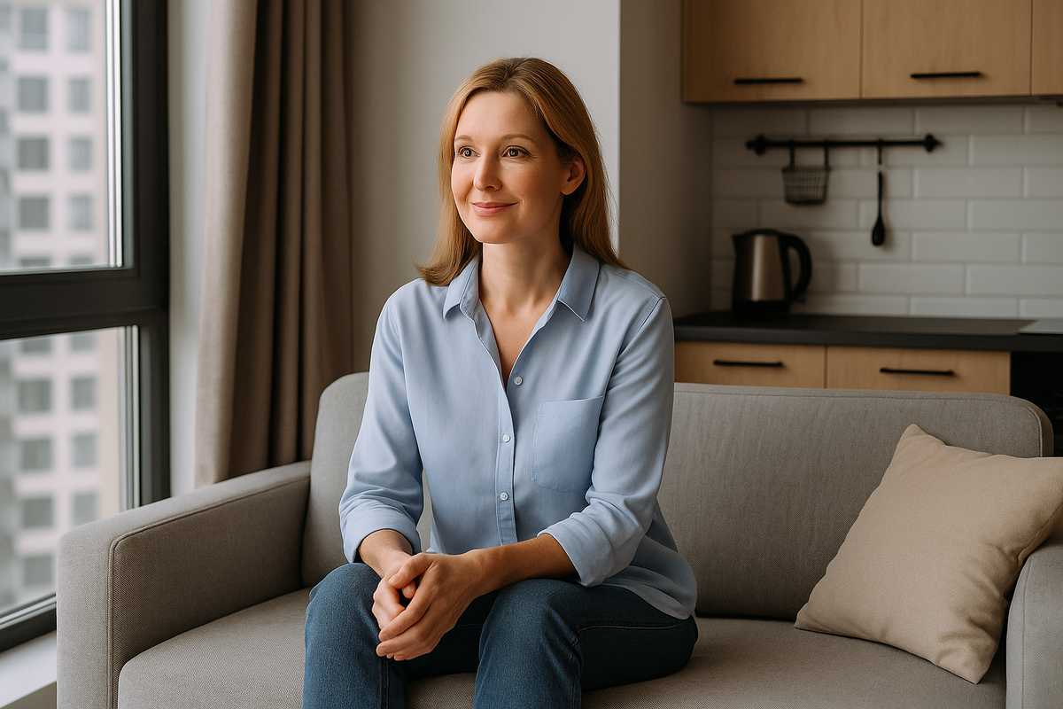 Женщина выбирает жильё после развода