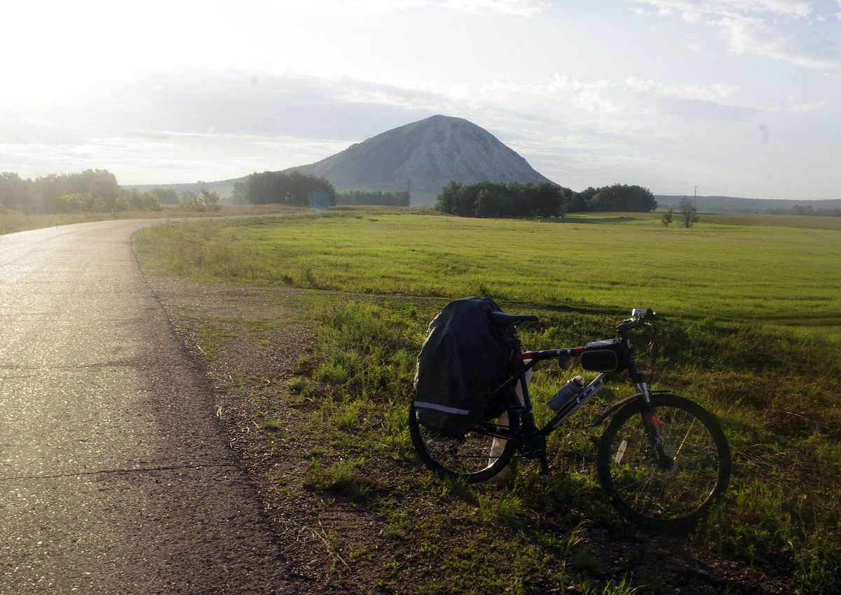 Первая остановка возле шихана Торатау. Утренний вид прекрасен 
