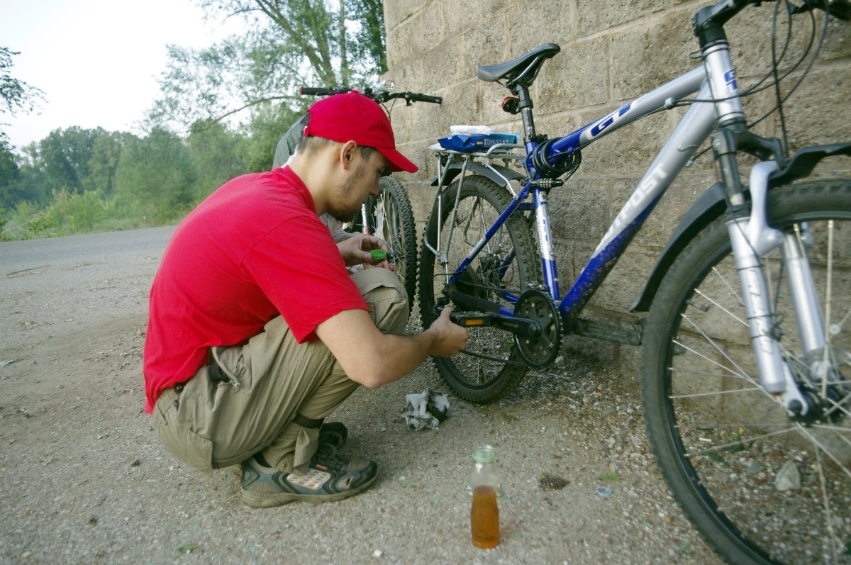 Проколы и смазка цепи