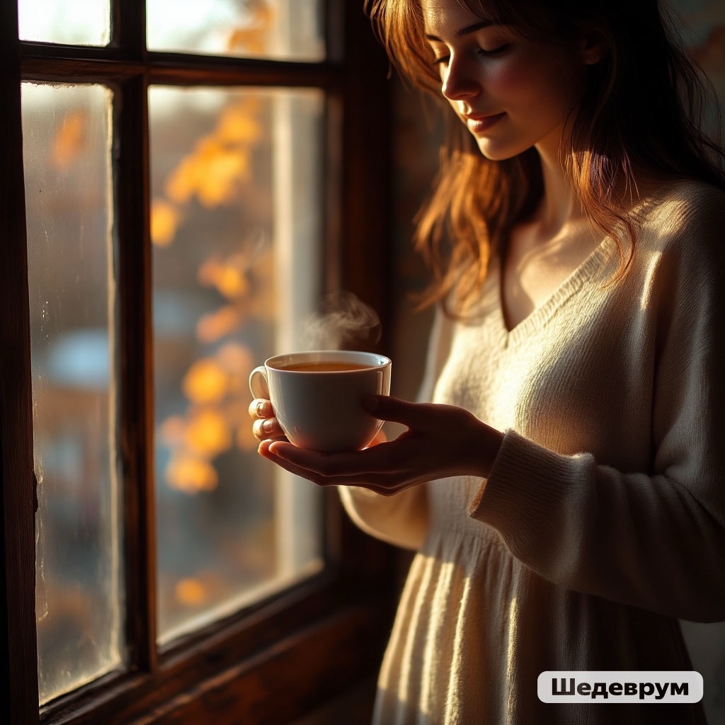 Я представил, как она сидит напротив. И улыбается