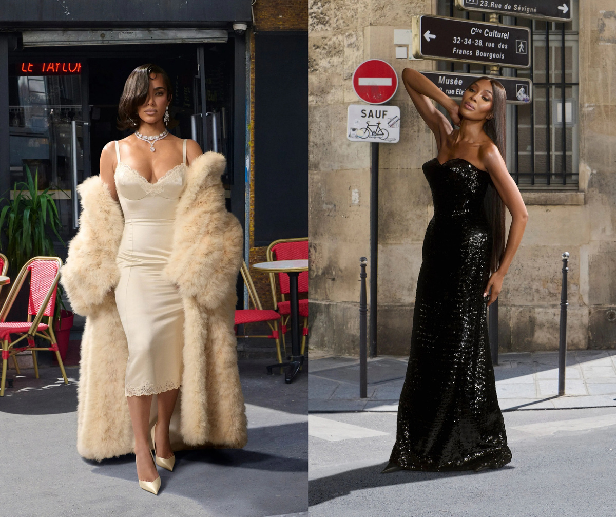 Ким и Наоми на подиуме