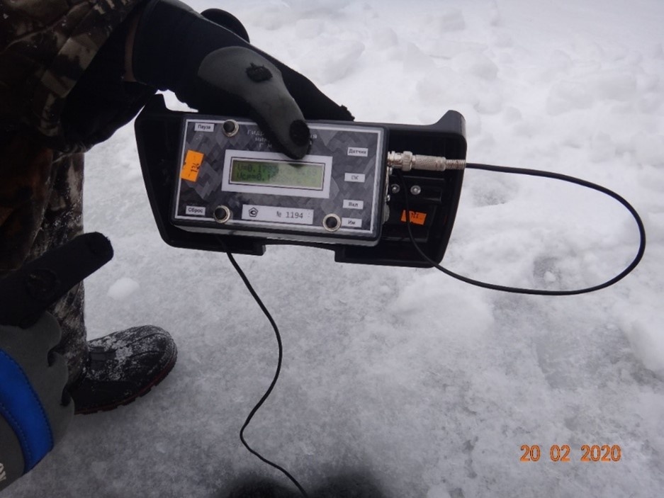 Рисунок 1. Измерение скорости потока