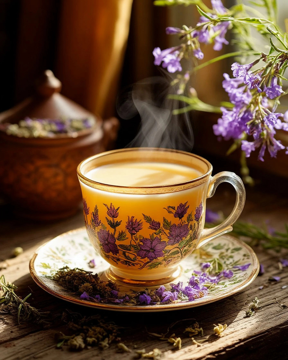 Ароматный алтайский чай с солью и молоком