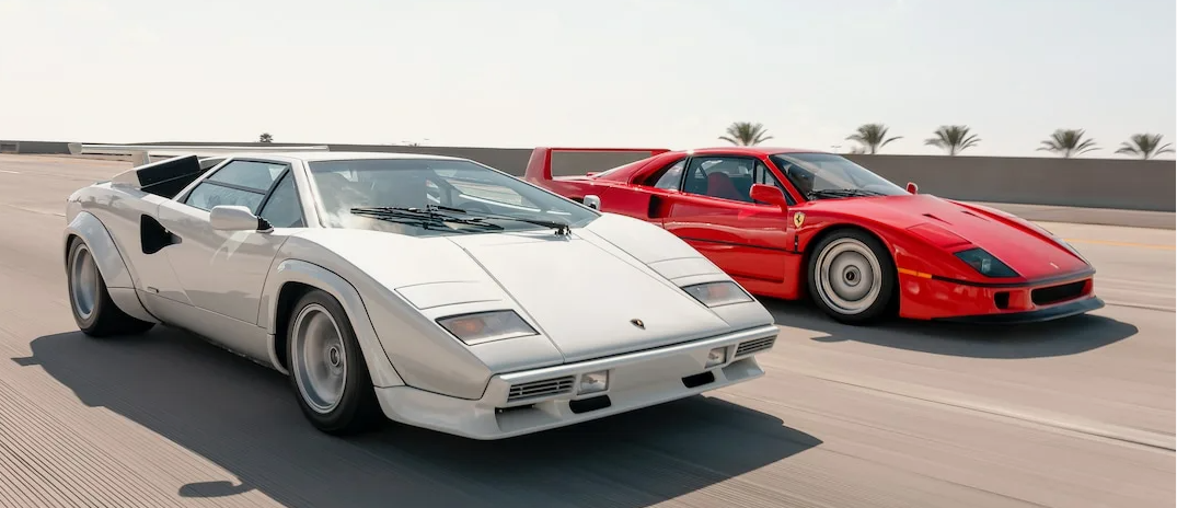 Lamborghini Countach и Ferrari Testarossa