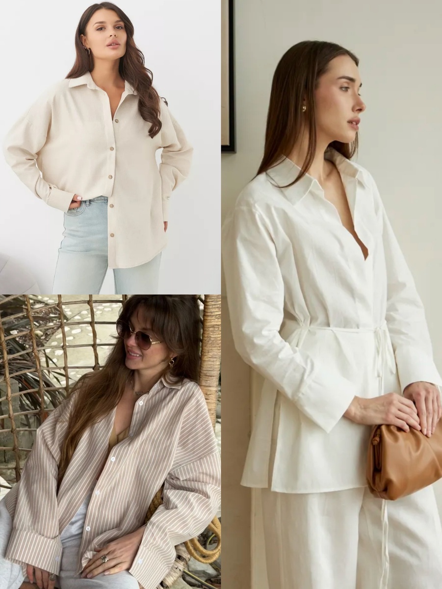 Рубашки льняные с Wildberries 