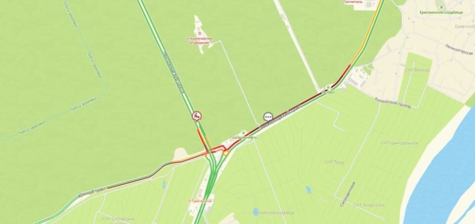    Движение затруднено. Источник: 2ГИС